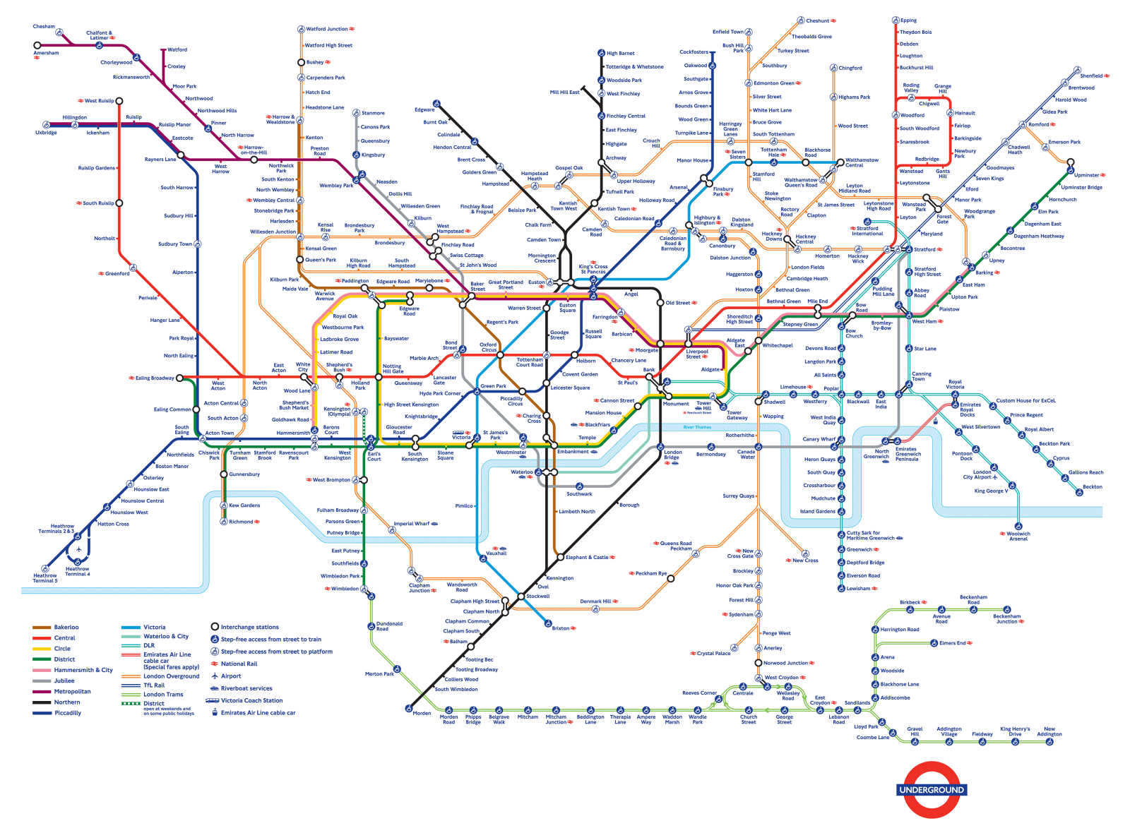 ロンドン地下鉄地図